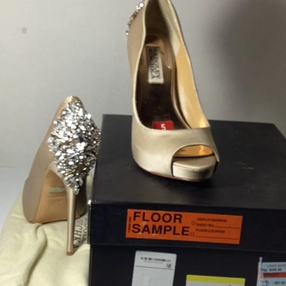 Women's Kiara Peep-Toe Evening Pumps